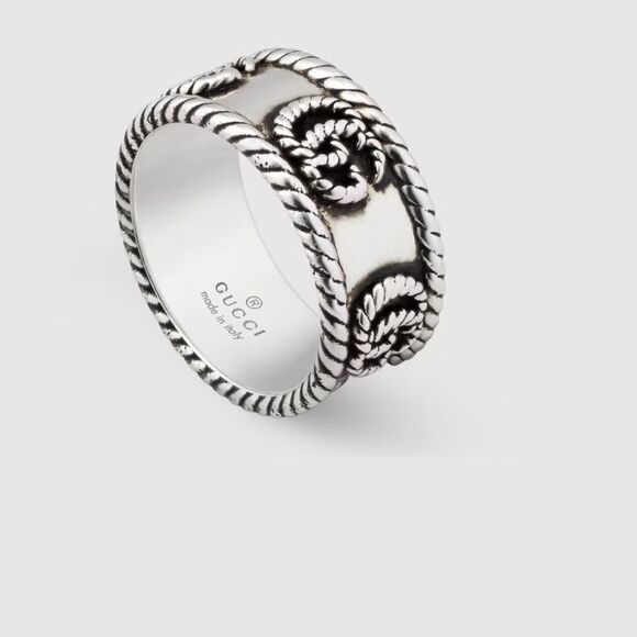 Gucci Marmont Wide 925 Silver Ring 
 Rope Detailing - Picture 13 of 13